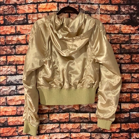 South Pole Gold satin Bomper Jacket - Picture 4 of 6
